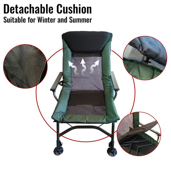 Camping Lounge Chair, Portable Folding Recliner With Adjustable Backrest, Suitable For Indoor And Outdoor Camping, Beach Hiking, Fishing