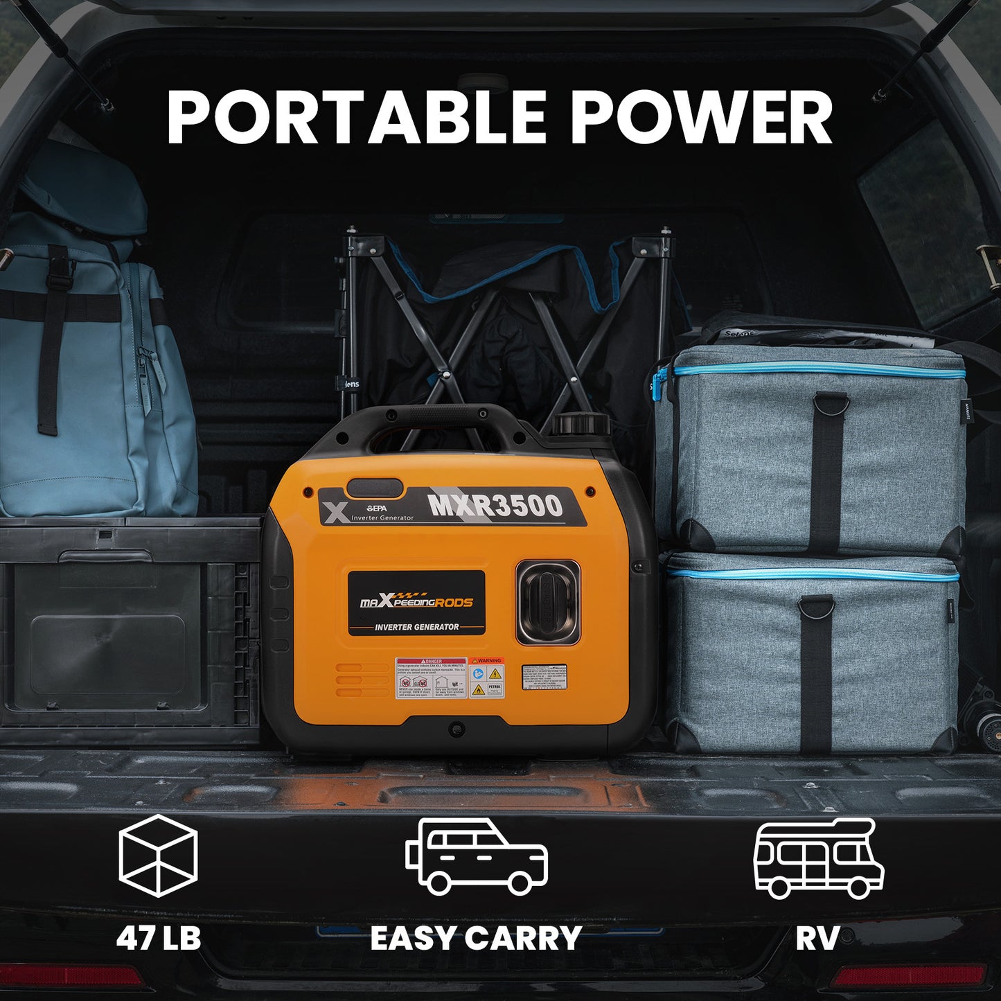 3.5KW Ultra Quiet Compact Portable Suitcase Inverter Generator Lightweight