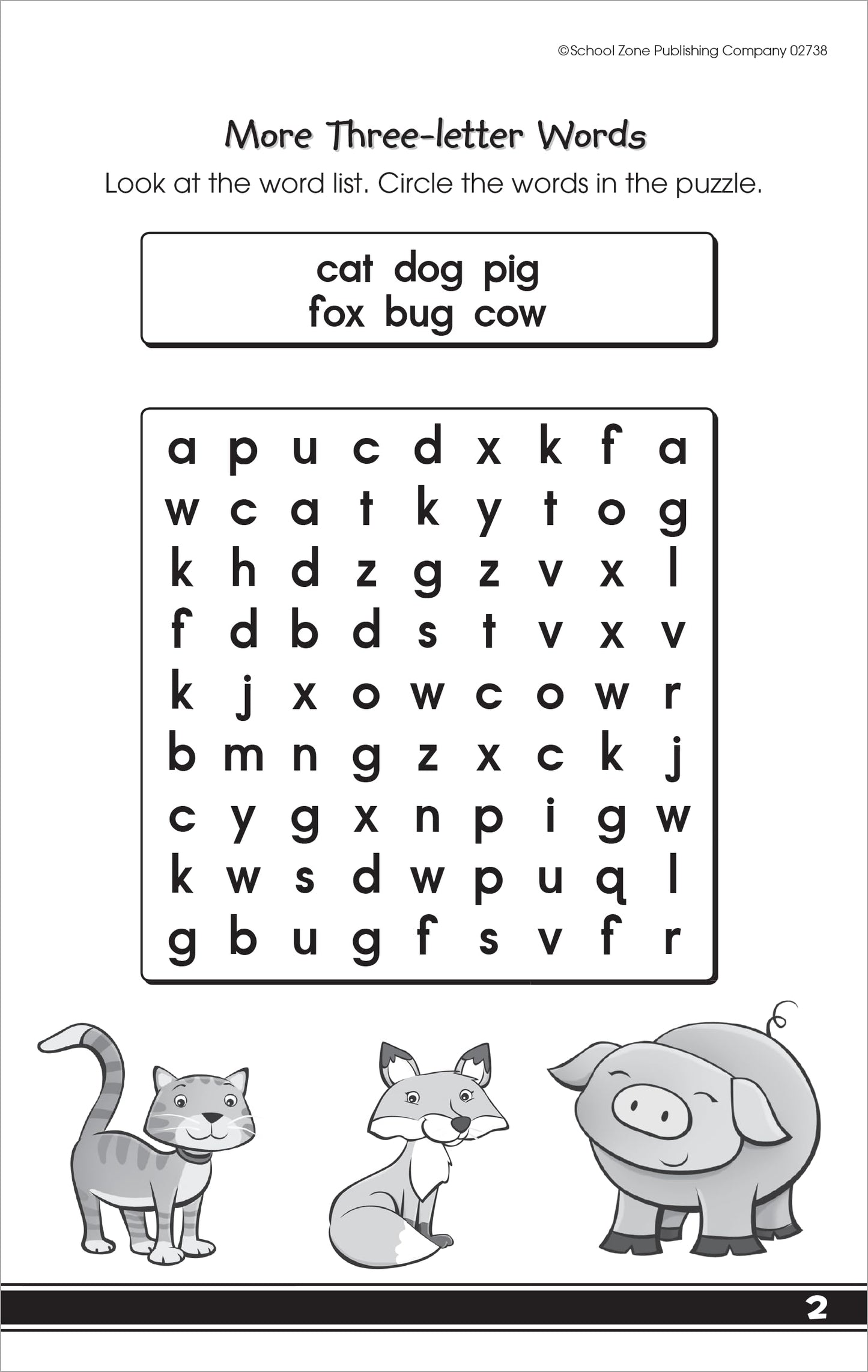 School Zone - My First Word Searches Workbook - Ages 5 to 7, Kindergarten to 1st Grade, Activity Pad, Search & Find, Word Puzzles, and More (School Zone Little Busy Book™ Series)