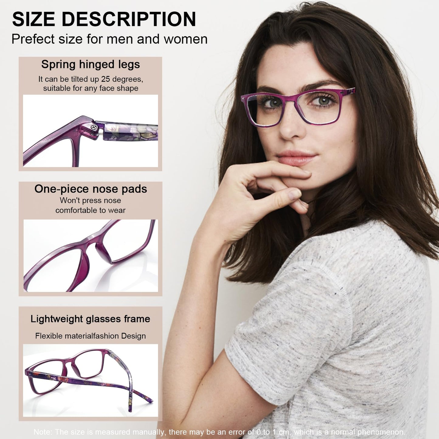ZONLON 6 Pack Reading Glasses for Women Men, Spring Hinge Eyeglasses Blue Light Blocking Anti Eyestrain Computer Readers (6 Mix C2, 2.00, multiplier_x)