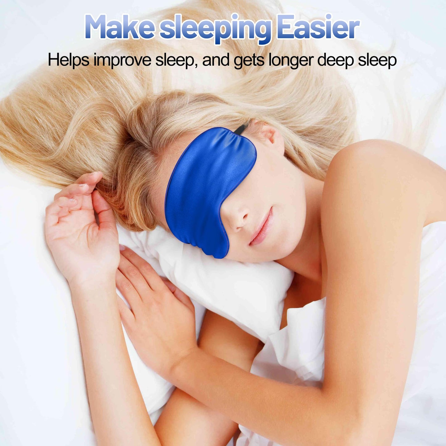 FlyCoco 3D Contoured Sleep Mask that Blocks 99% of Light (Royal Blue)
