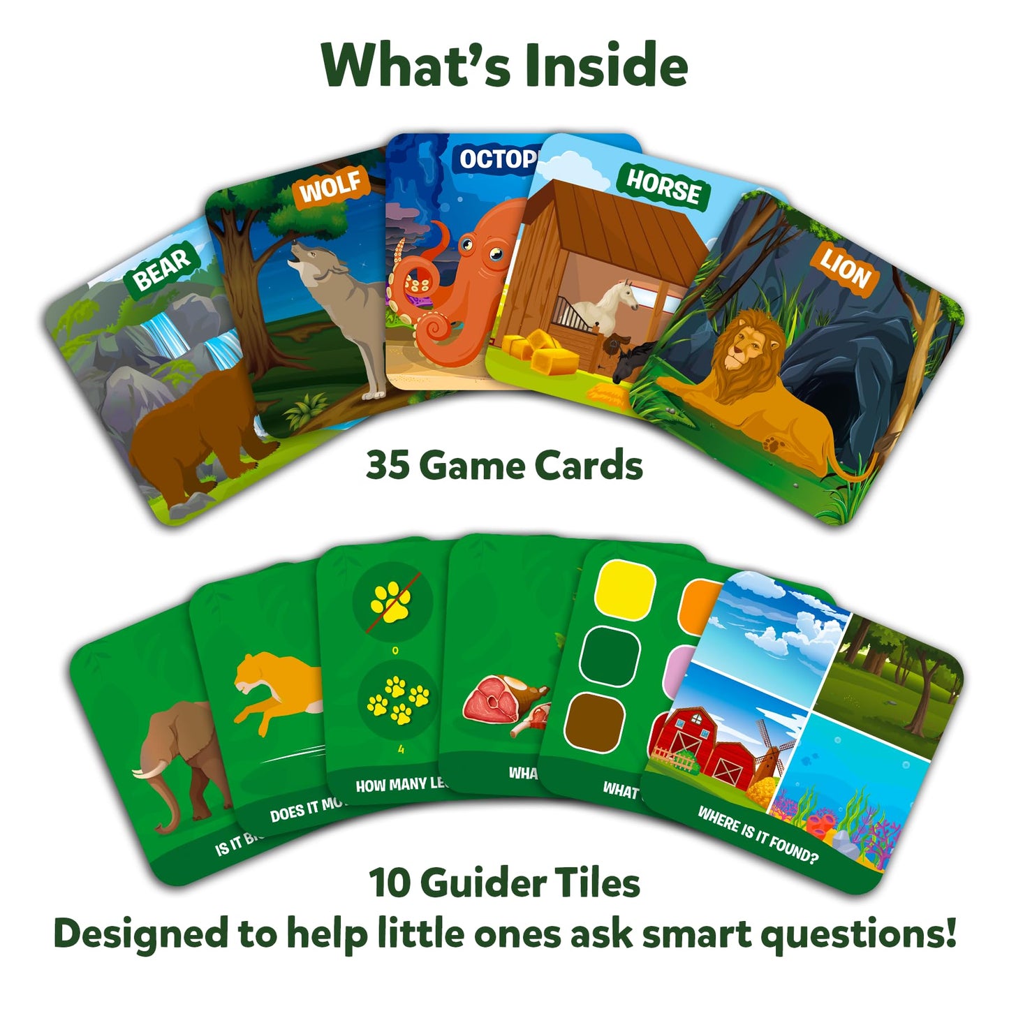 Skillmatics Card Game - Guess in 10 Junior Animals for Kids, Boys, Girls Who Love Board Games and Educational Toys, Travel Friendly for Ages 3, 4, 5, 6