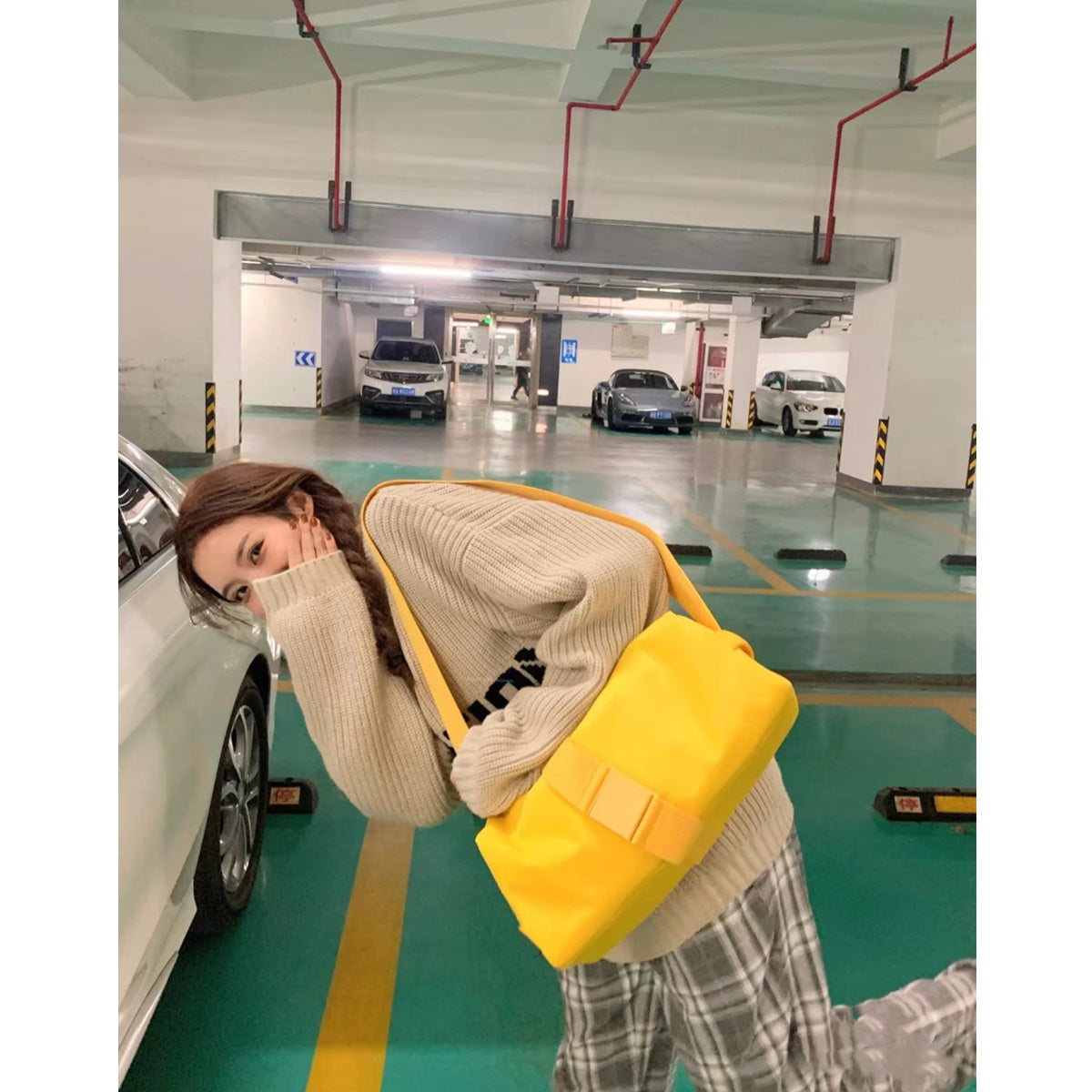 Oxford Cloth Crossbody Fitness Bag in Vivid Colors