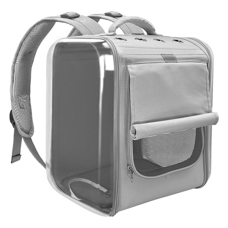 Breathable Space Capsule Pet Carrier Backpack for Travel (Pink or Gray)