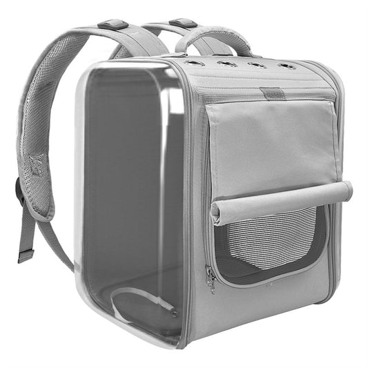 Breathable Space Capsule Pet Carrier Backpack for Travel (Pink or Gray)