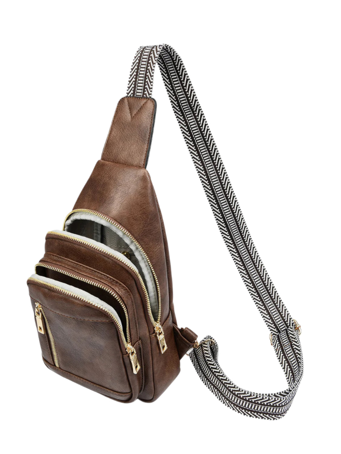 Crossbody Bag available in Peach, Beige, Brown and Black