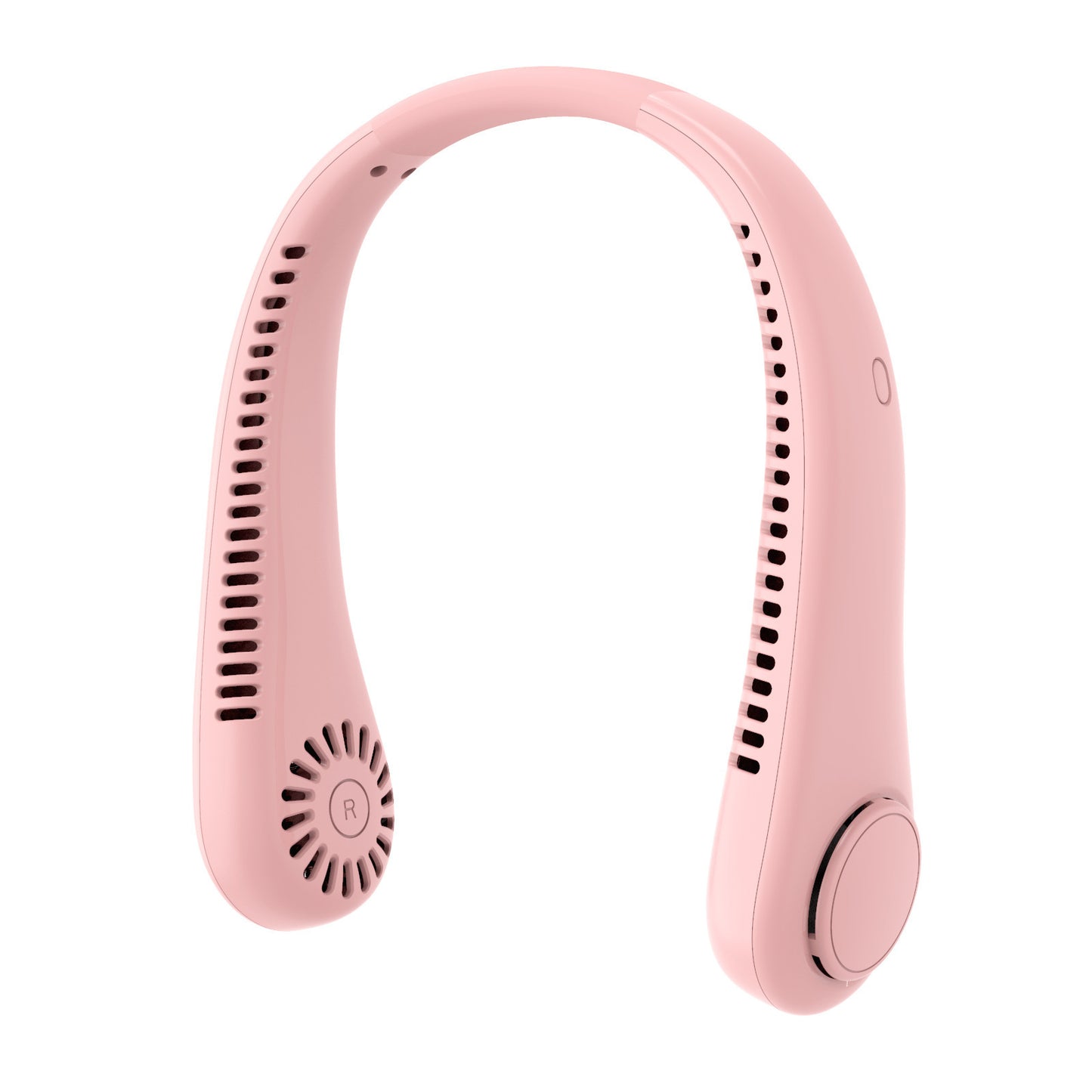 Mini Hanging Handheld Neck Fan Portable Silent Outdoor USB Charging Super Long Life Portable Cooling Lazy Small Fan (Pink)