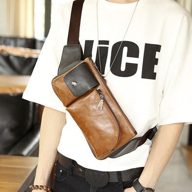 Faux Leather Unisex Mini-Crossbody Bag