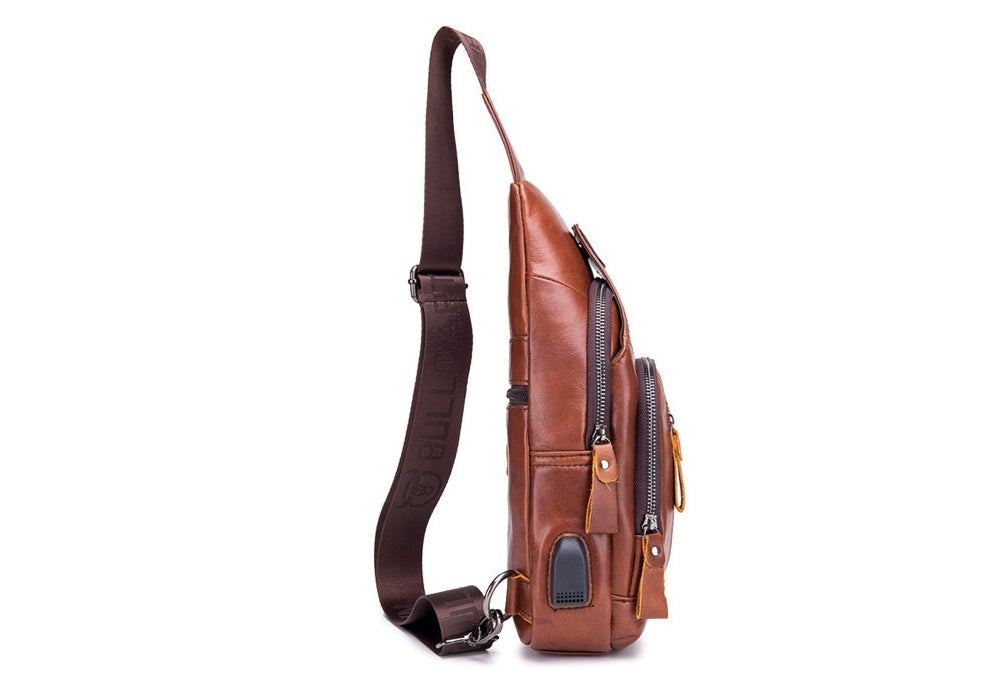 Genuine Cowhide Leather Crossbody Bag