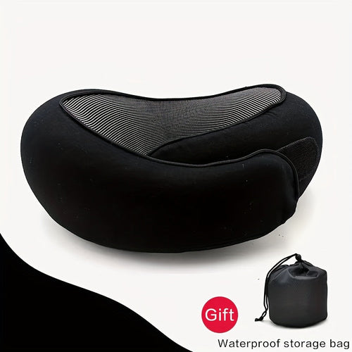 Ergonomic Memory Foam Travel Pillow with Carry Bag