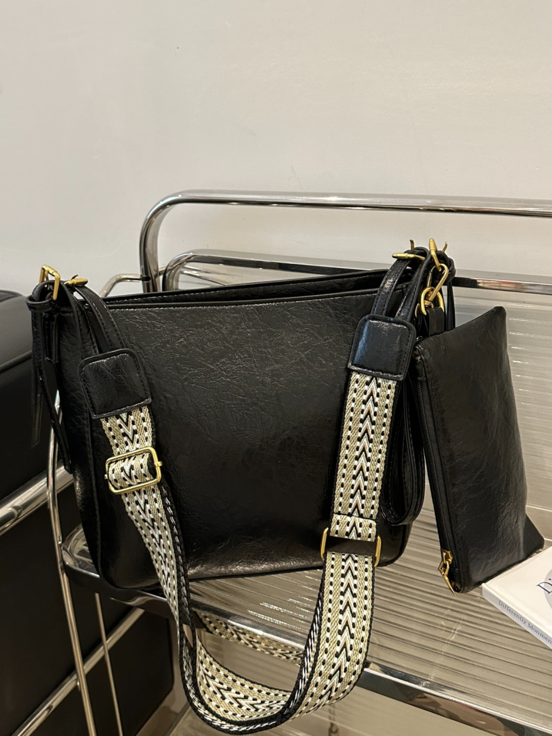 Crossbody Bag with Adjustable Fabric Strap