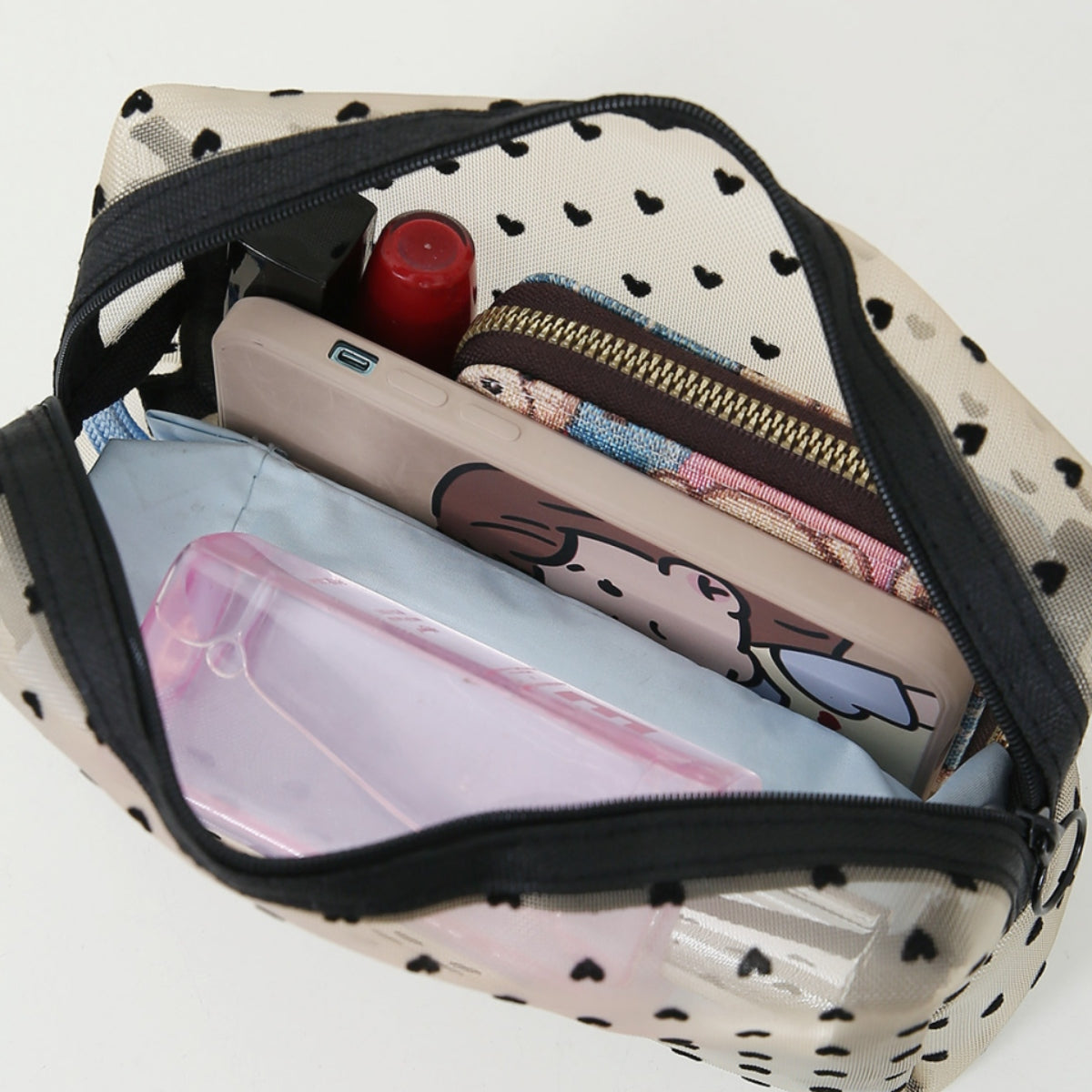 4-Piece Heart-Themed Travel or Storage Bag