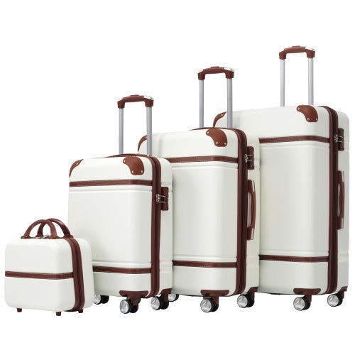 4-Piece Lightweight Hardshell Spinner Luggage Set in 7 Colors  with Cosmetic Case