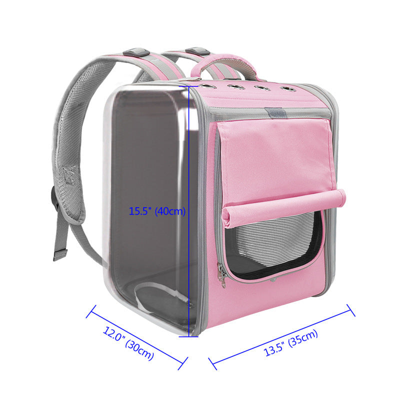 Breathable Space Capsule Pet Carrier Backpack for Travel (Pink or Gray)