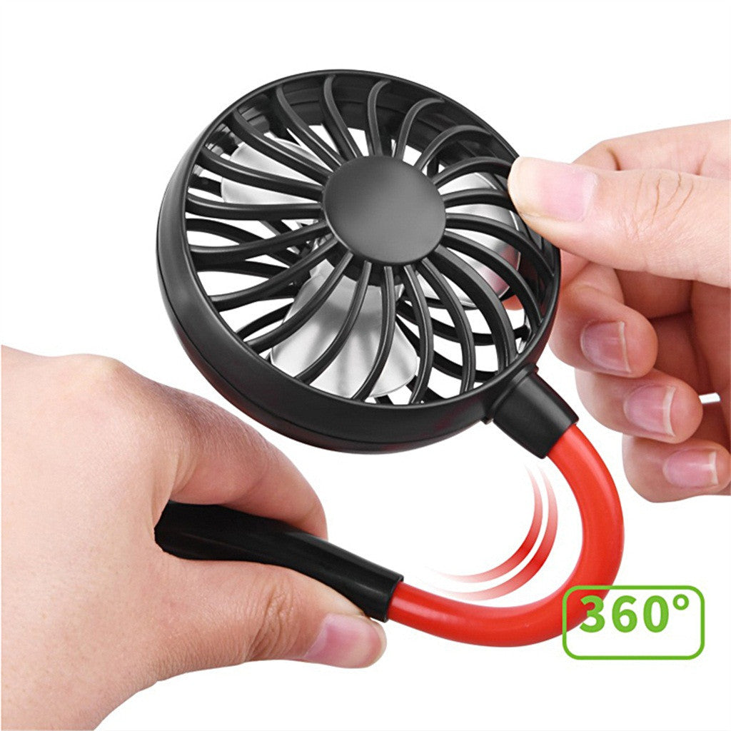 Rechargeable Portable Lazy Neck Fan for Travelers, Beachgoers and the Elderly
