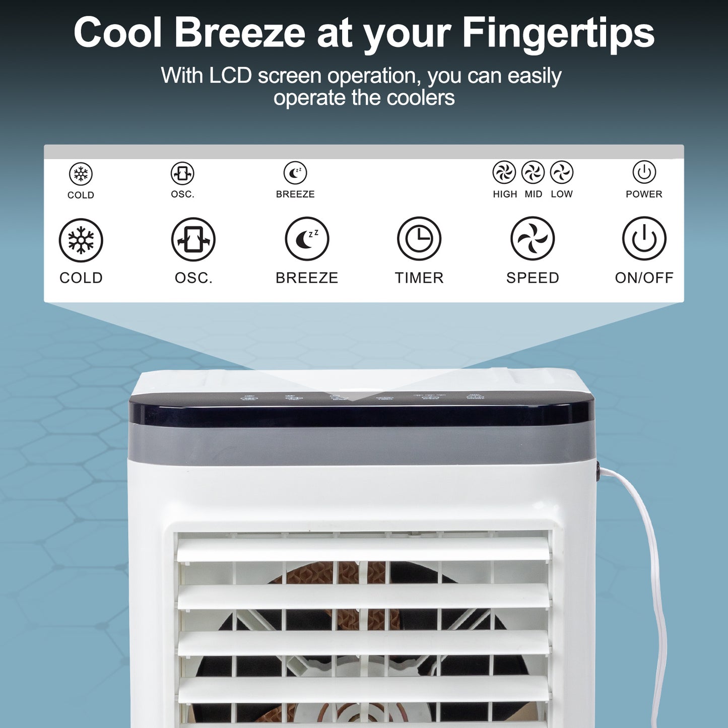 FREE SHIPPING! “Menofan Mobile” 5-Gallon 29” Evaporative Air Cooler and Fan with 3-in-1 Cooling and Humidification with 12-Hour Timer and Remote Control