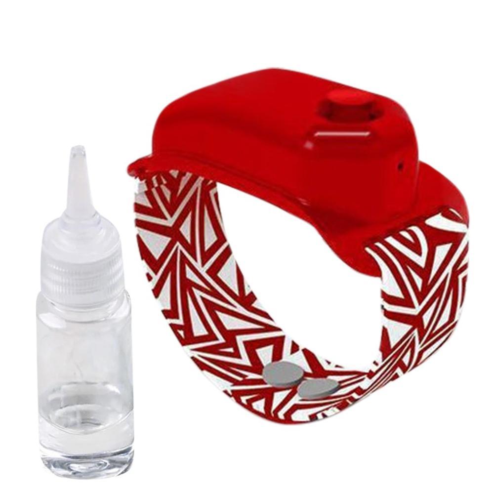 Stylish Refillable Hand Sanitizer Bracelet with Geometric Pattern in Multiple Colors