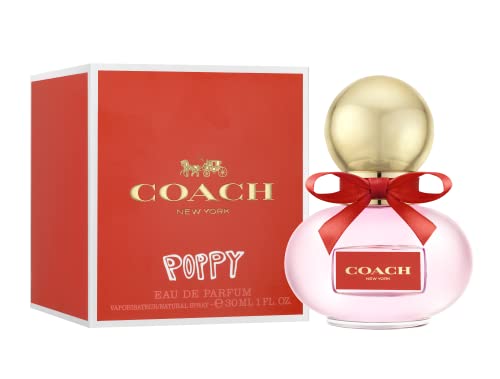 Coach Poppy Eau de Parfum - Long Lasting Fragrance with notes of Mandarin, Gardenia & Sandalwood - Floral & Fruity - 1.0 fl. oz.