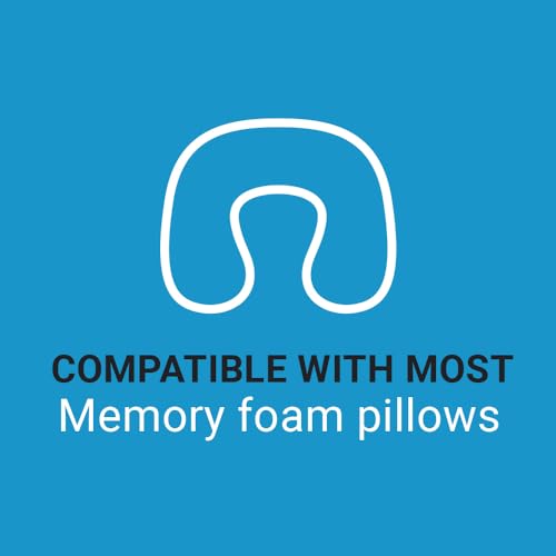 Go Travel Universal Pillow Packer, Ideal for Carrying Travel Pillow, Compatible with Most Memory Foam Pillows, Perfect for Airplane, Bus, Car, and Train Journey, Travel Essentials, Blue