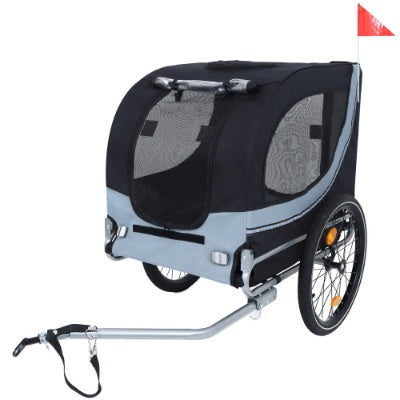 Large Folding Bike Trailer For Dogs  120LB Capacity All-Terrain Pet Carrier, Durable Steel Frame For Cycling, Jogging, Camping  Outdoor Adventures