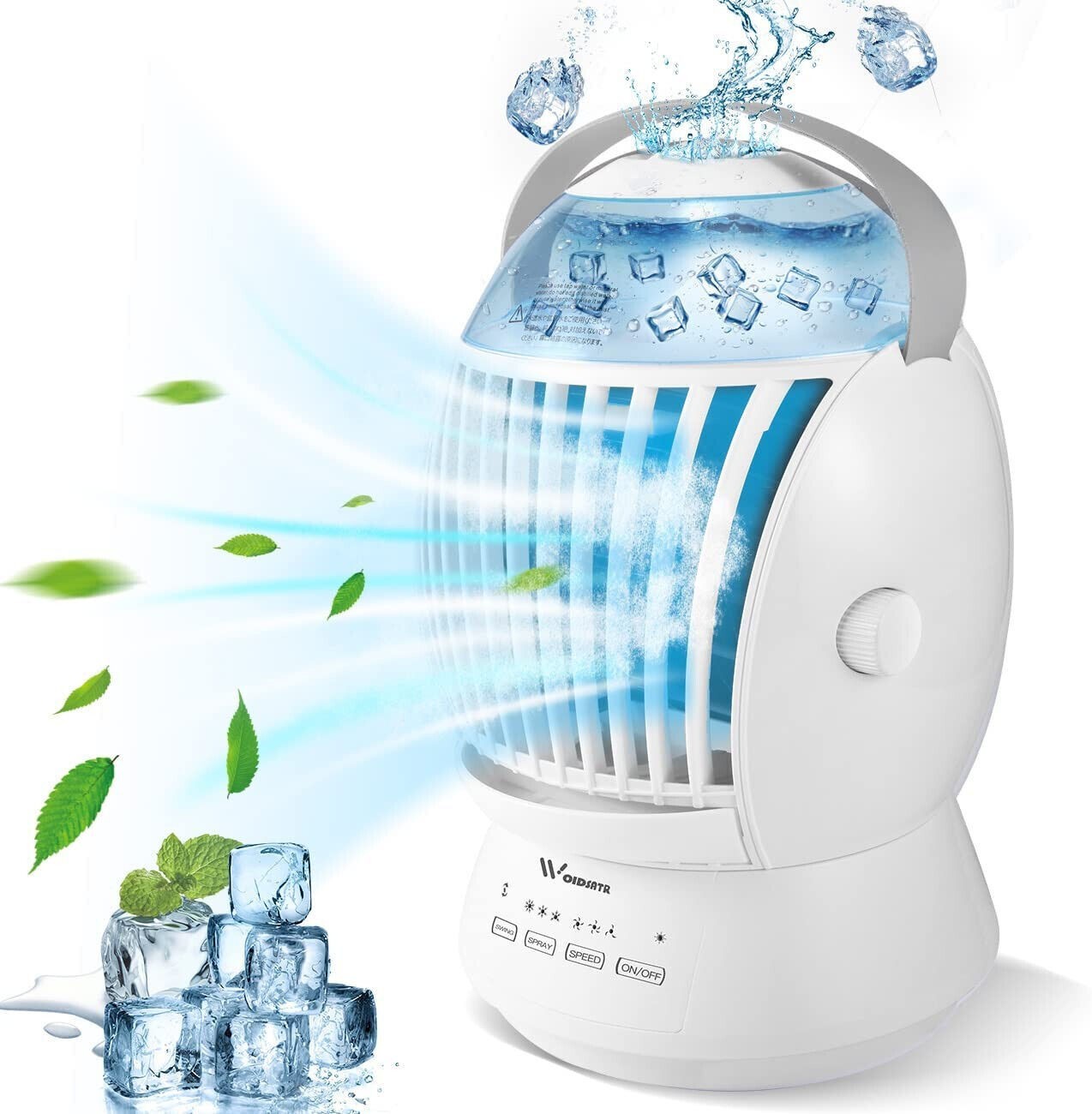 FREE U.S. SHIPPING! “Menofan Mini” 500-Milliliter Bedside or Desktop Air Cooler - Ice-Driven  Comfort