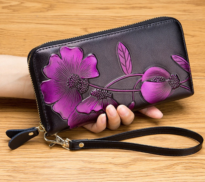 Bauhinia leather handbag