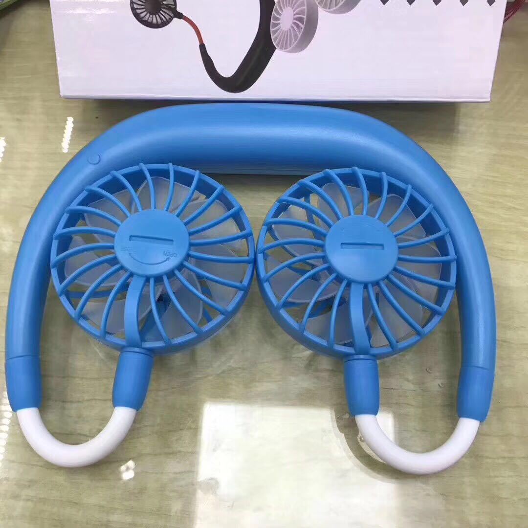 Rechargeable Portable Lazy Neck Fan for Travelers, Beachgoers and the Elderly