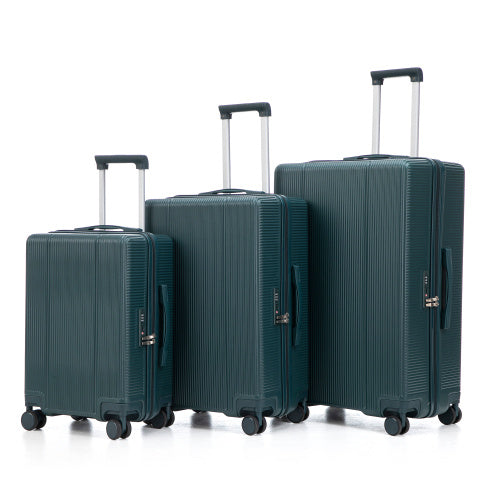 20 24 28 3 Pcs Set In ABS Spinner Wheel Luggage, Carry On Suitcase, Matching Color, TSA Combination Lock