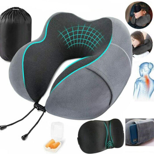 Memory Foam U Shaped Travel Pillow Neck Support Soft Head Rest Car Plane Cushion