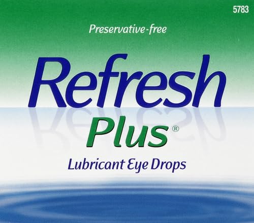 Refresh Plus Lubricant Eye Drops, Preservative-Free, 0.01 Fl Oz Single-Use Containers, 50 Count, Packaging May Vary
