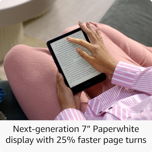 All-new Amazon Kindle Paperwhite Signature Edition (32 GB) – Our fastest Kindle with auto-adjusting front light, wireless charging, and weeks of battery life (Metallic Raspberry)