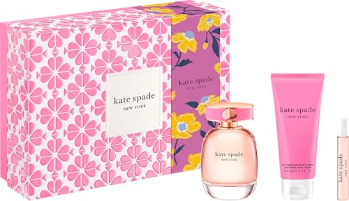 kate spade new york Eau de Parfum 3 Piece Gift Set - Full Size Eau de Parfum, Full Size Body Lotion, and Travel Spray