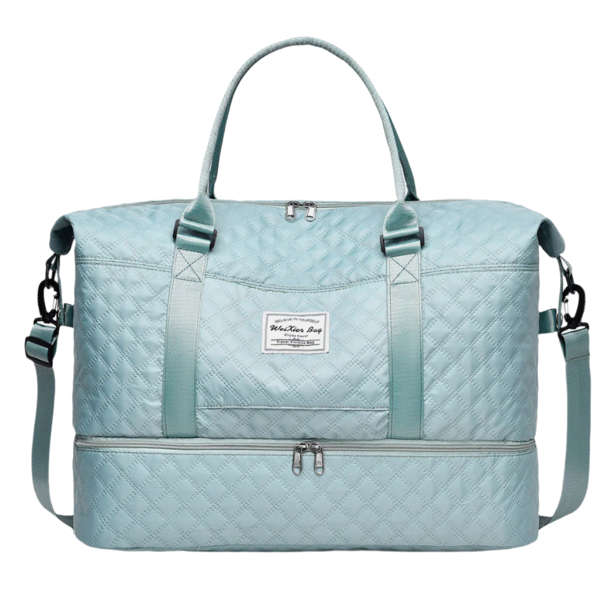 Diamond Grid Oxford Cloth Oversize Travel Bag (Shown in Jam)