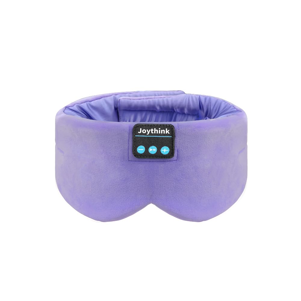 Joythink High-Tech Satin Wraparound Sleep Mask with Built-In Bluetooth Headphones (Purple)