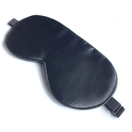 Satin Sleep Mask with Adjustable Strap (Black)