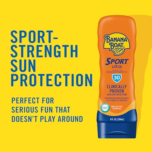 Banana Boat Sport Ultra Sunscreen Lotion SPF 30, Travel Size 3oz Twin Pack, Sweat & Water Resistant Sunblock for Active Lifestyle(Pack of 2)