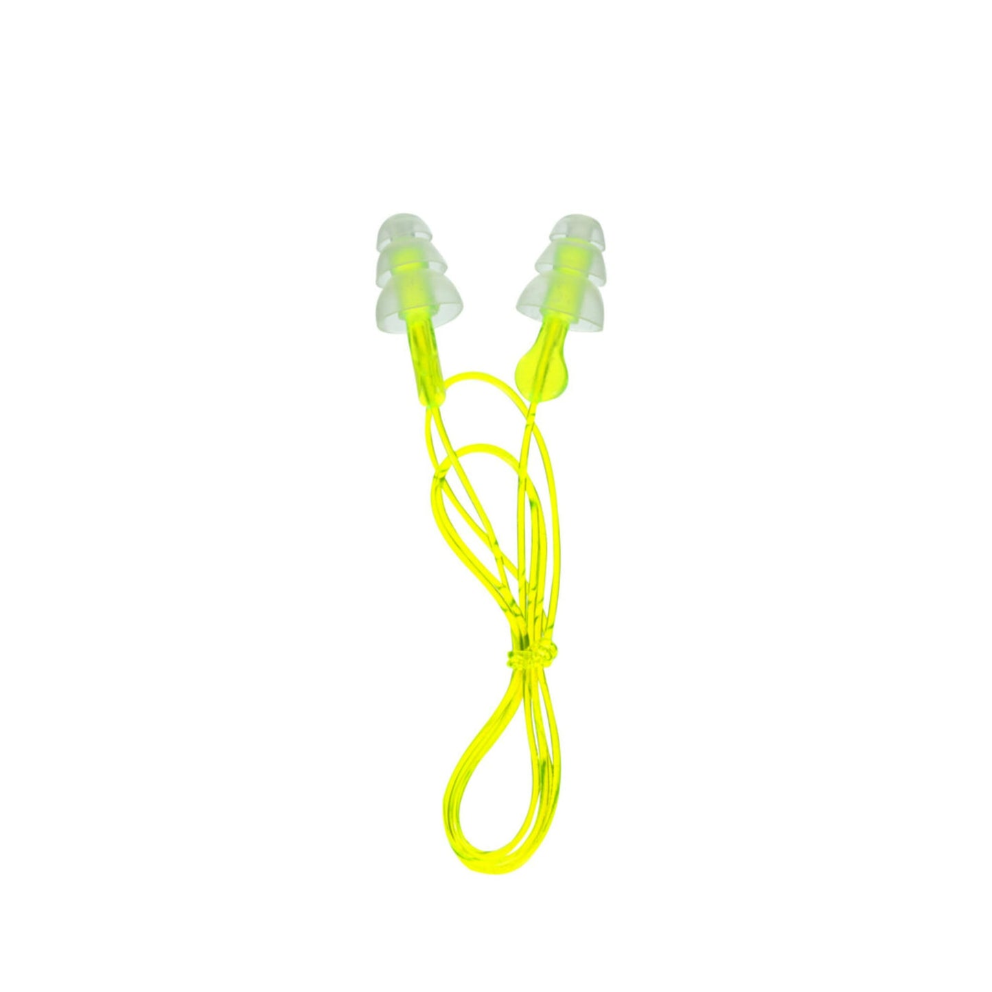 Peltor Sport Tri-Flange Corded Reusable Earplugs, 3 Pair, Noise Reduction Rating (NRR) 26 dB, Comfortable Fit, Ideal For Range, Shooting & Hunting, Washable and Corded, Neon Yellow (97317-10C)