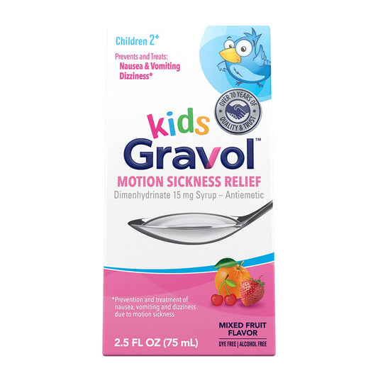 Gravol Kids Liquid for Motion Sickness Prevention and Relief, 2.5 FL OZ (75 mL)