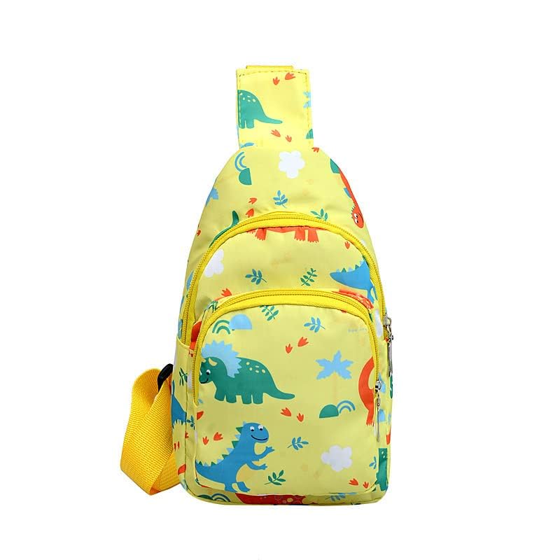 Hiflyer Kids Crossbody Bag Kids Sling Bags, Small Nylon Sling Bag for Kids Travel Bag for Kids, Cartoon Sling Bag for Kids (Yellow)