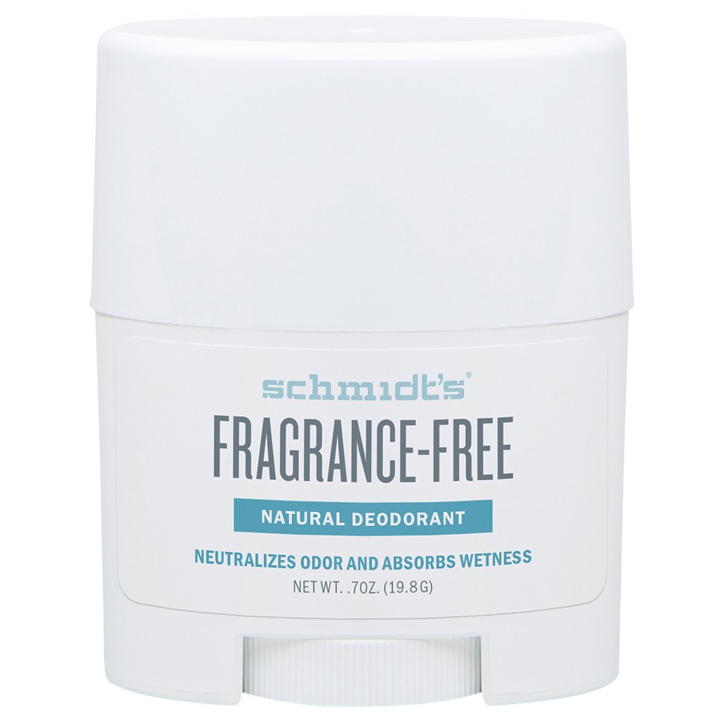 Schmidt's Fragrance-Free Natural Deodorant Stick Travel Size 0.7 Ounce