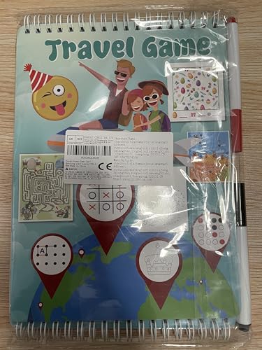 Elfew 2 Pack Reusable Activity Game for Kids Ages 4-8, 8-12,Travel Games Include 56 Different Game,1-2 Players,Toy & Learning Tool for Road Trip Airplane Activity