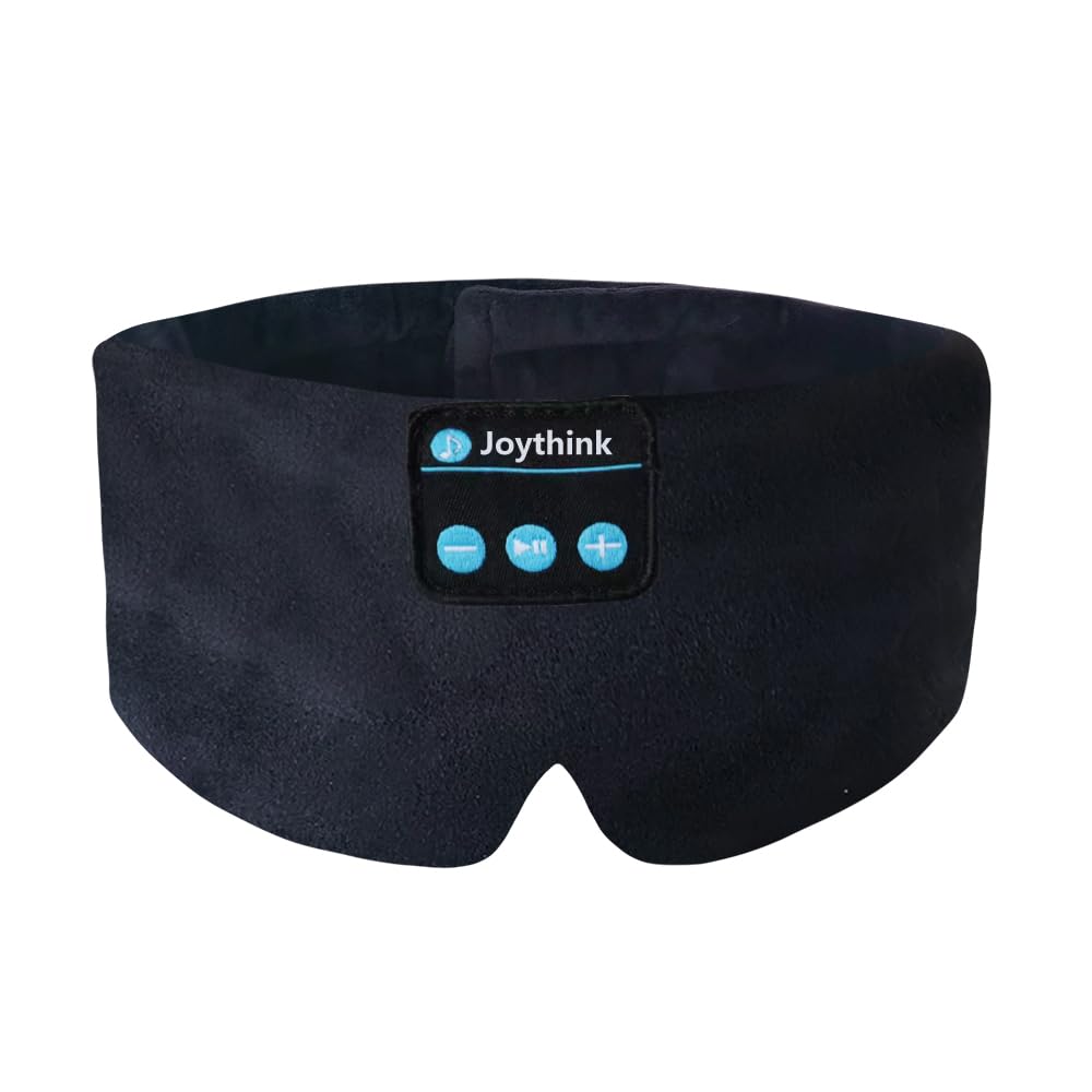 Joythink High-Tech Satin Wraparound Sleep Mask with Built-In Bluetooth Headphones (Black)