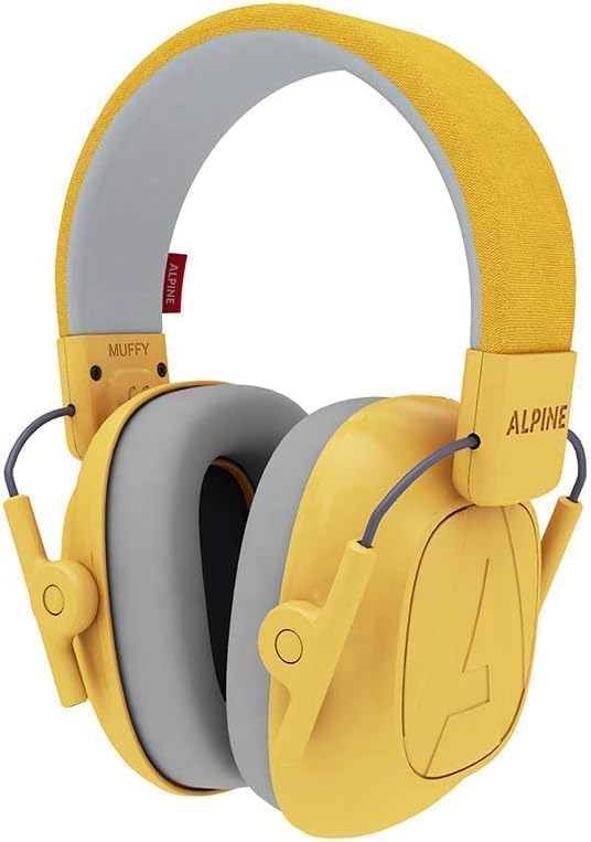 Alpine Muffy Kids - Noise Cancelling Headphones for Kids - CE & ANSI Certified - 25dB - Sensory & Concentration Aid - Yellow