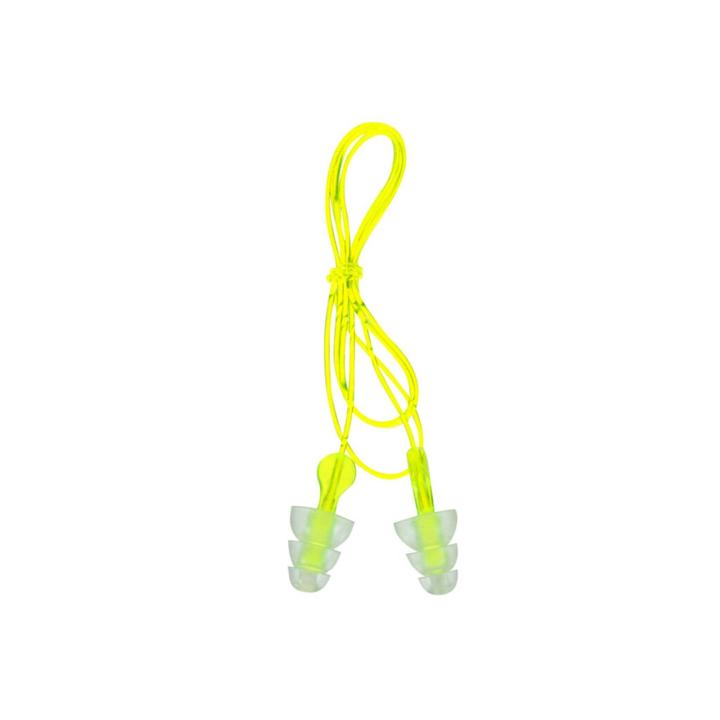 Peltor Sport Tri-Flange Corded Reusable Earplugs, 3 Pair, Noise Reduction Rating (NRR) 26 dB, Comfortable Fit, Ideal For Range, Shooting & Hunting, Washable and Corded, Neon Yellow (97317-10C)