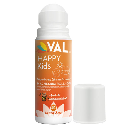 VAL Magnesium Roll-On for Kids | Gentle Zechstein Magnesium Chloride | Relaxation for Daytime & Bedtime | Calm & Mood Support | with Chamomile, Shea Butter & Essential Oils | USA Made | 3oz