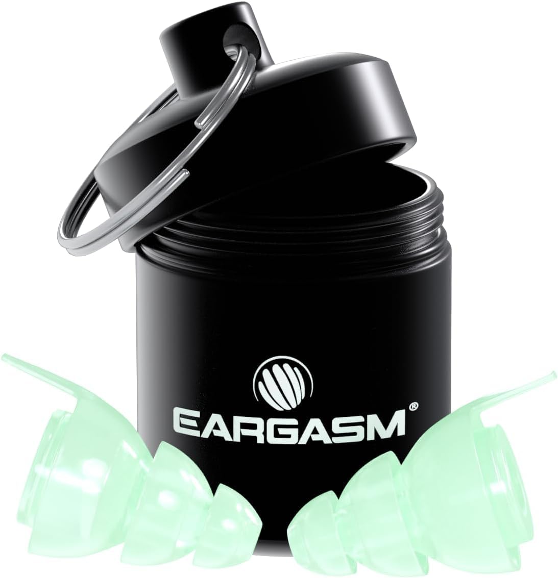 Eargasm Afterglow High Fidelity Earplugs - Reusable Glow-in-The-Dark Noise Reduction Hearing Protection Ear-Plugs with Carrying Case for Concerts, Festivals, Raves, Musicians, Live Music, Sports