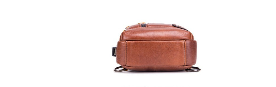 Genuine Cowhide Leather Crossbody Bag