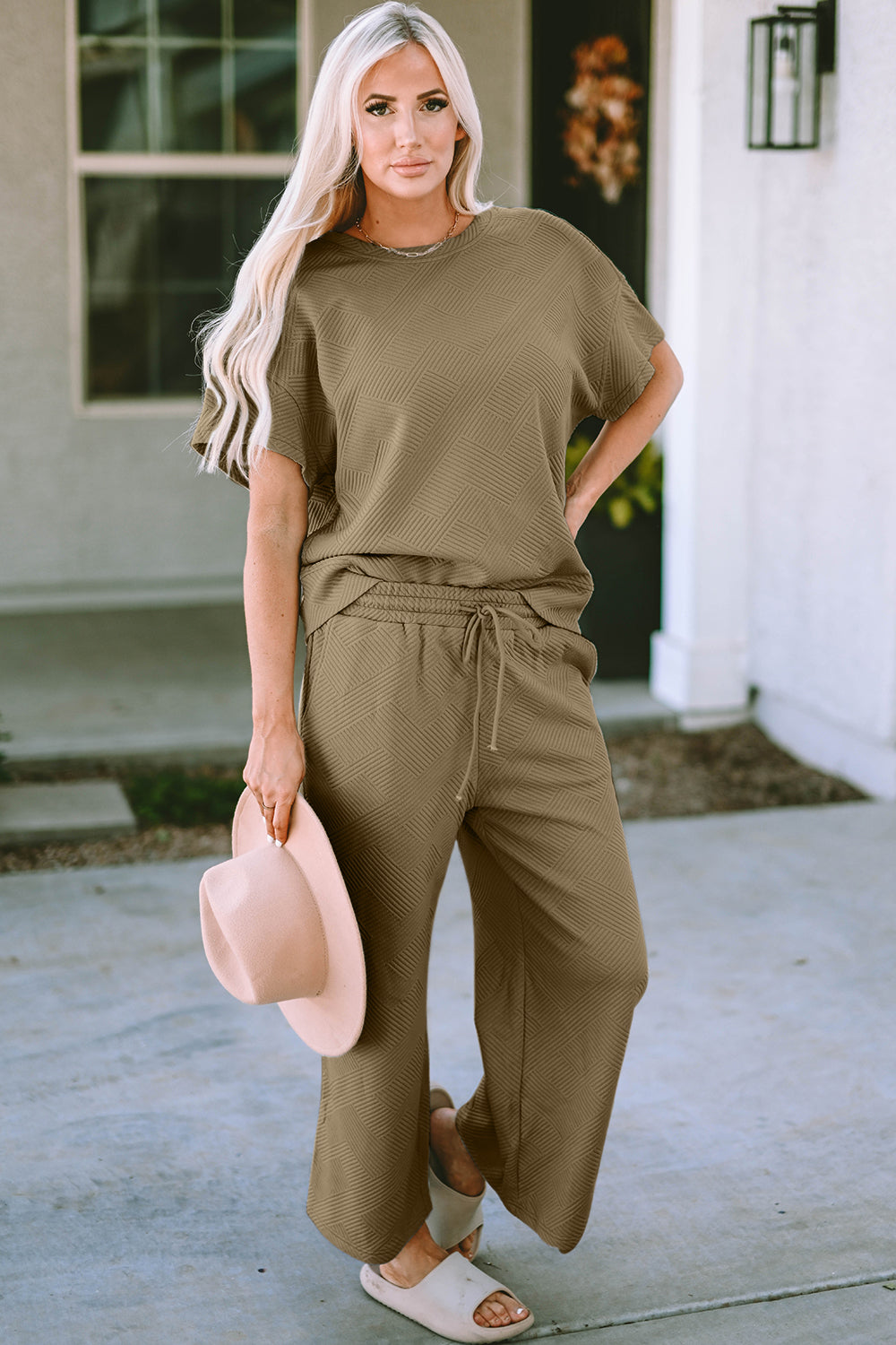 Short Sleeve Top and Pants Set