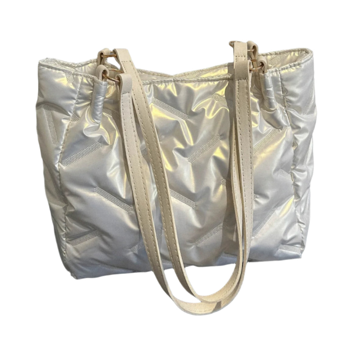 Edgy Metallic Shoulder Bag in Gold, Silver, Pink, Creampuff or Midnight