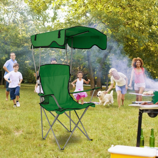 Camping Chair With Sunshade, Foldable Portable Rain Shelter Chair, Supports 330LBS, Banned On Walmart Platform